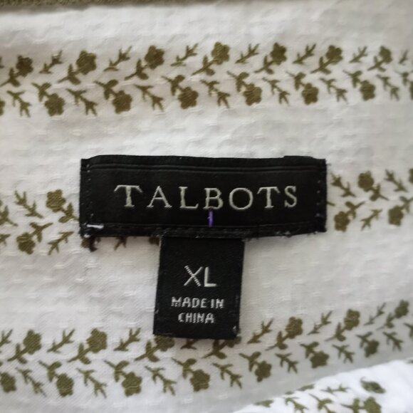 'Talbots' 100% Cotton LS Blouse XL EUC - Picture 10 of 10